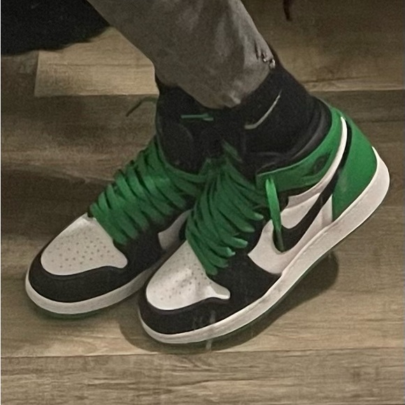 Jordan Kids Sneakers in Green Black and White